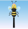 Tenna Tops Queen Bumble Bee Antenna Topper / Cute Dashboard Accessory (Blue Wings) (Fat Antenna) 